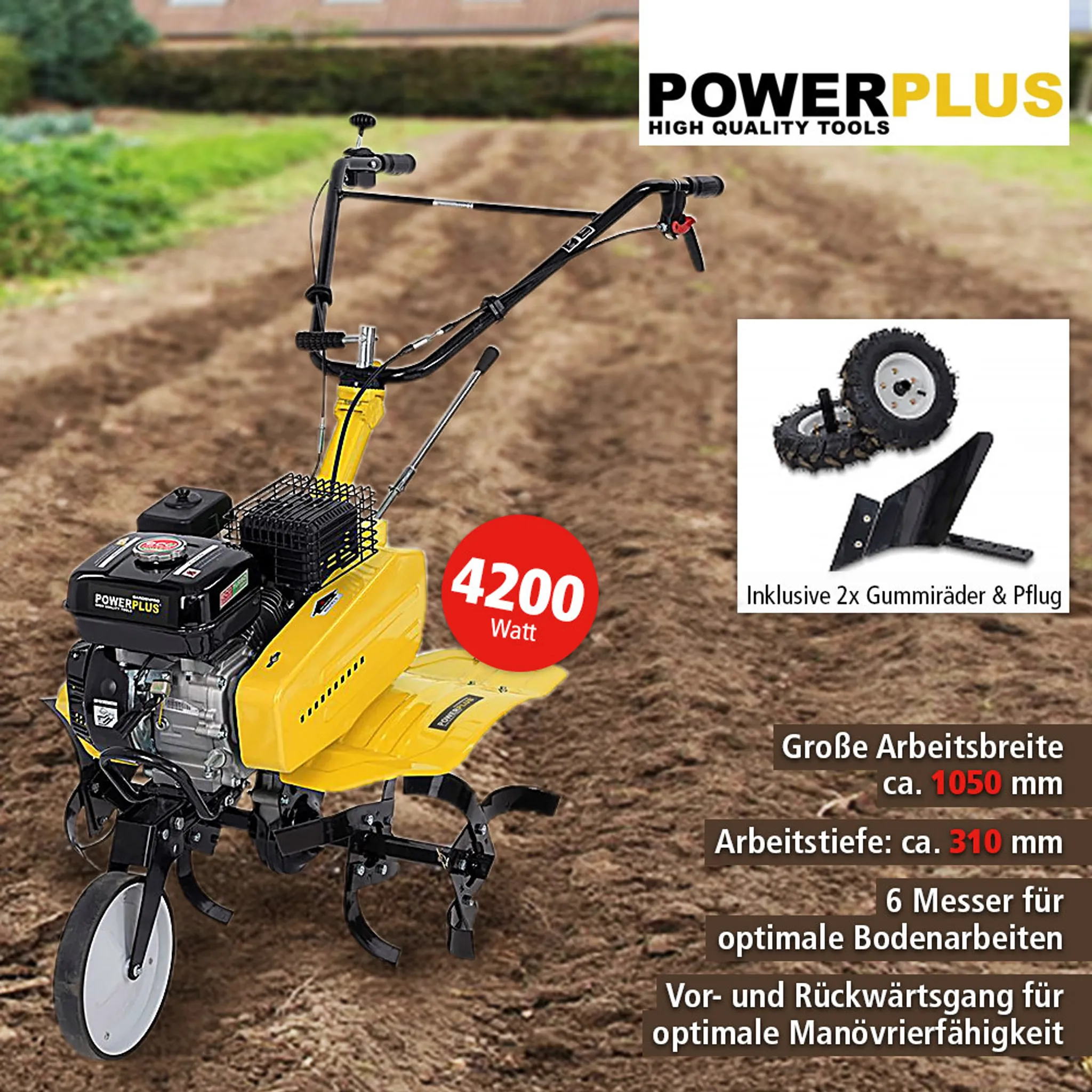 Powerplus 2in1 Bodenfräse 7217, 4200 W – Bild 2