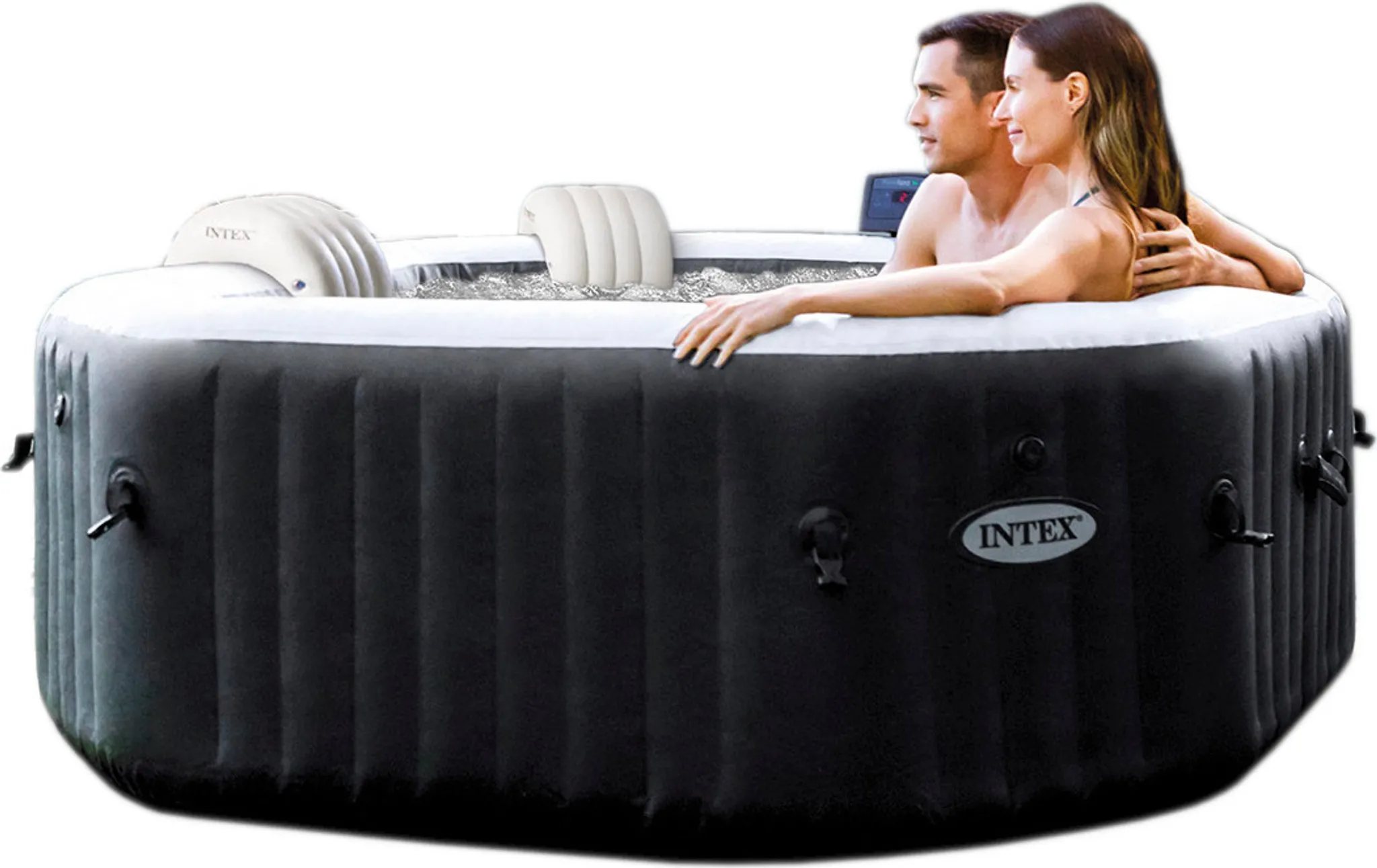 INTEX 28458 - Whirlpool - PureSPA Jet + Bubble Deluxe (octagon,onyx black, Ø201 außen/Ø150cm innen) – Bild 2