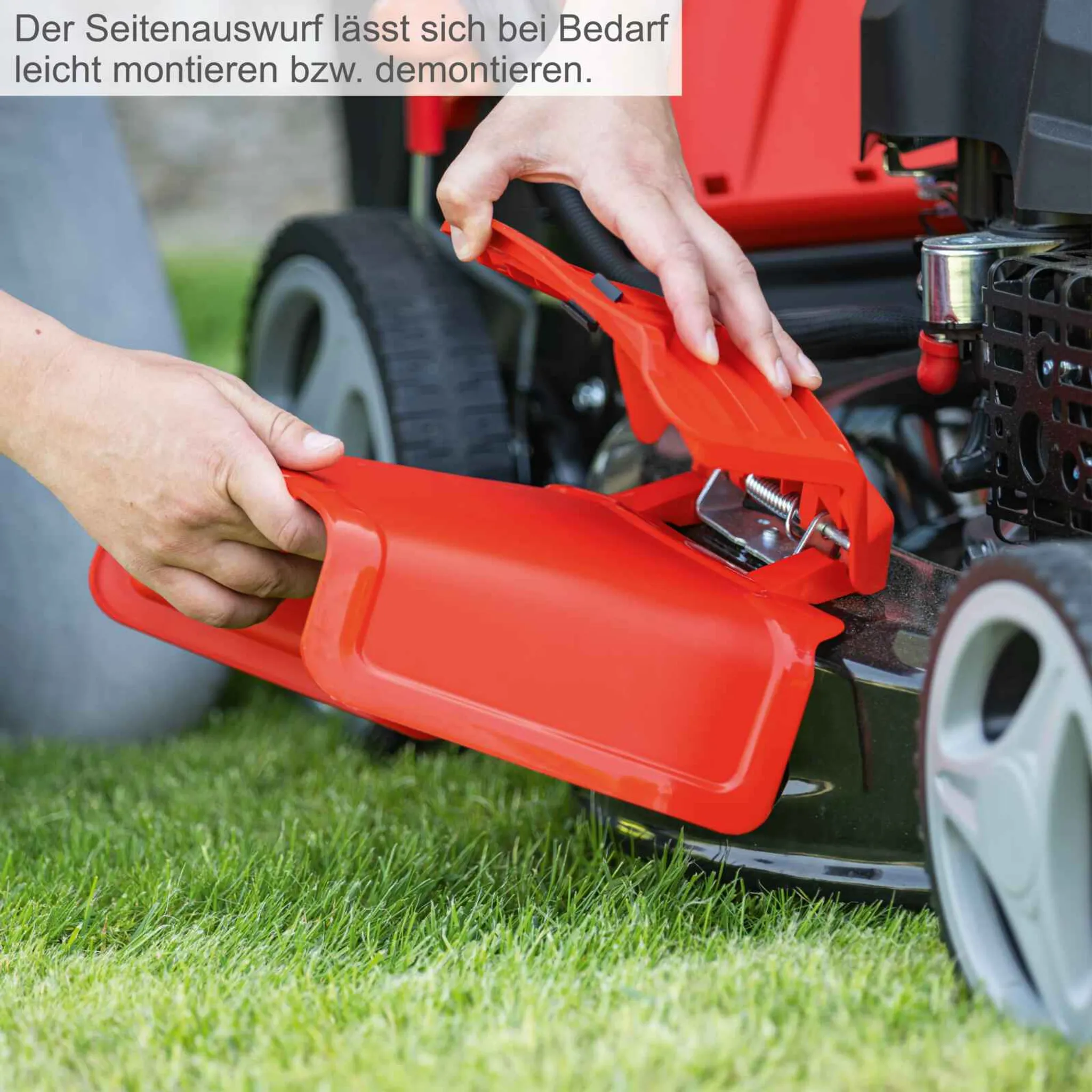 Scheppach MS225-53E Benzin Rasenmäher Elektrostart | Radantrieb | 6 PS | 53 cm Schnittbreite | 65 Liter Fangkorb | Reinigung | Mulchfunktion | Auswurf – Bild 9
