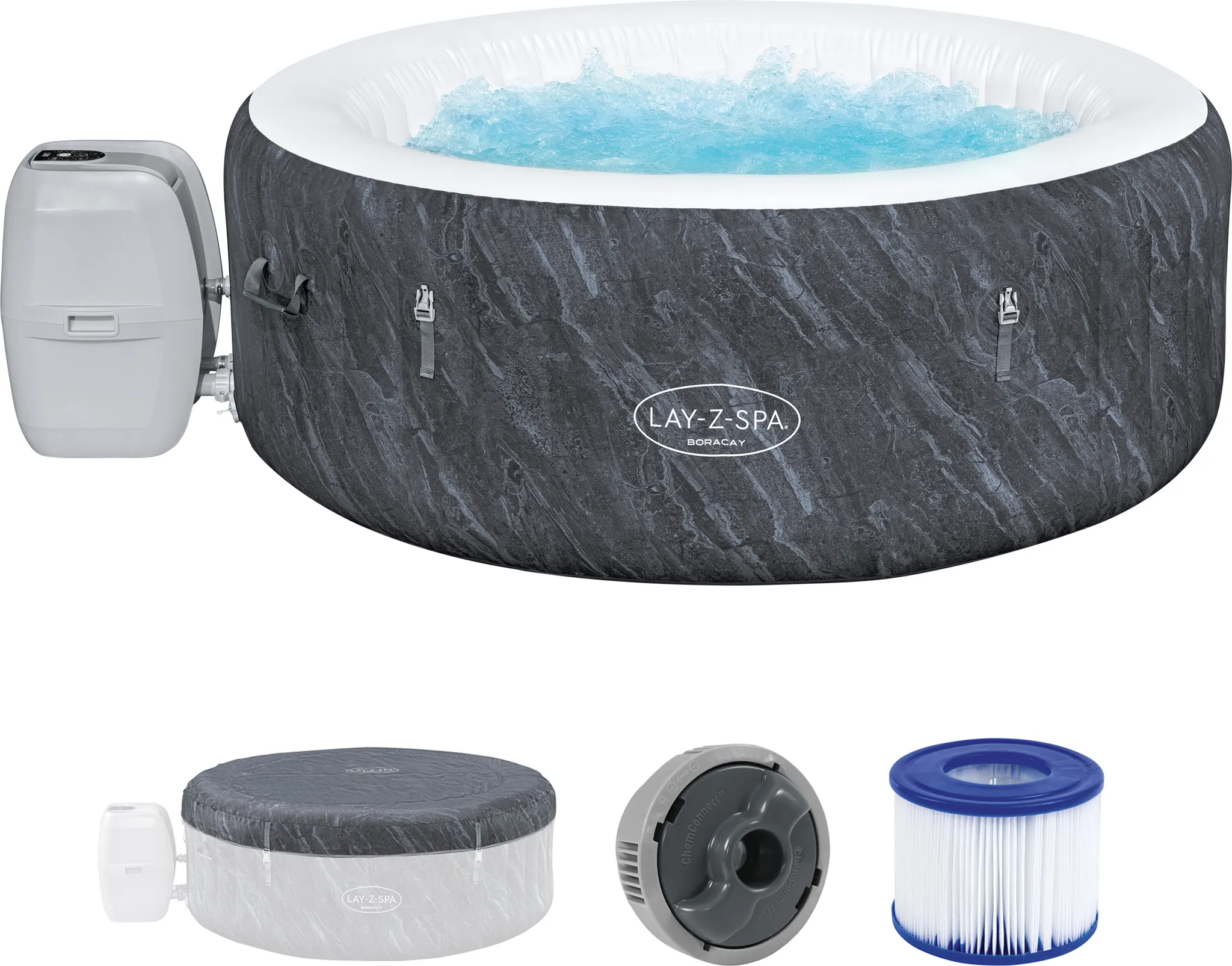 Bestway® LAY-Z-SPA® WLAN-Whirlpool Boracay AirJet™ Ø 180 x 66 cm, rund – Bild 4