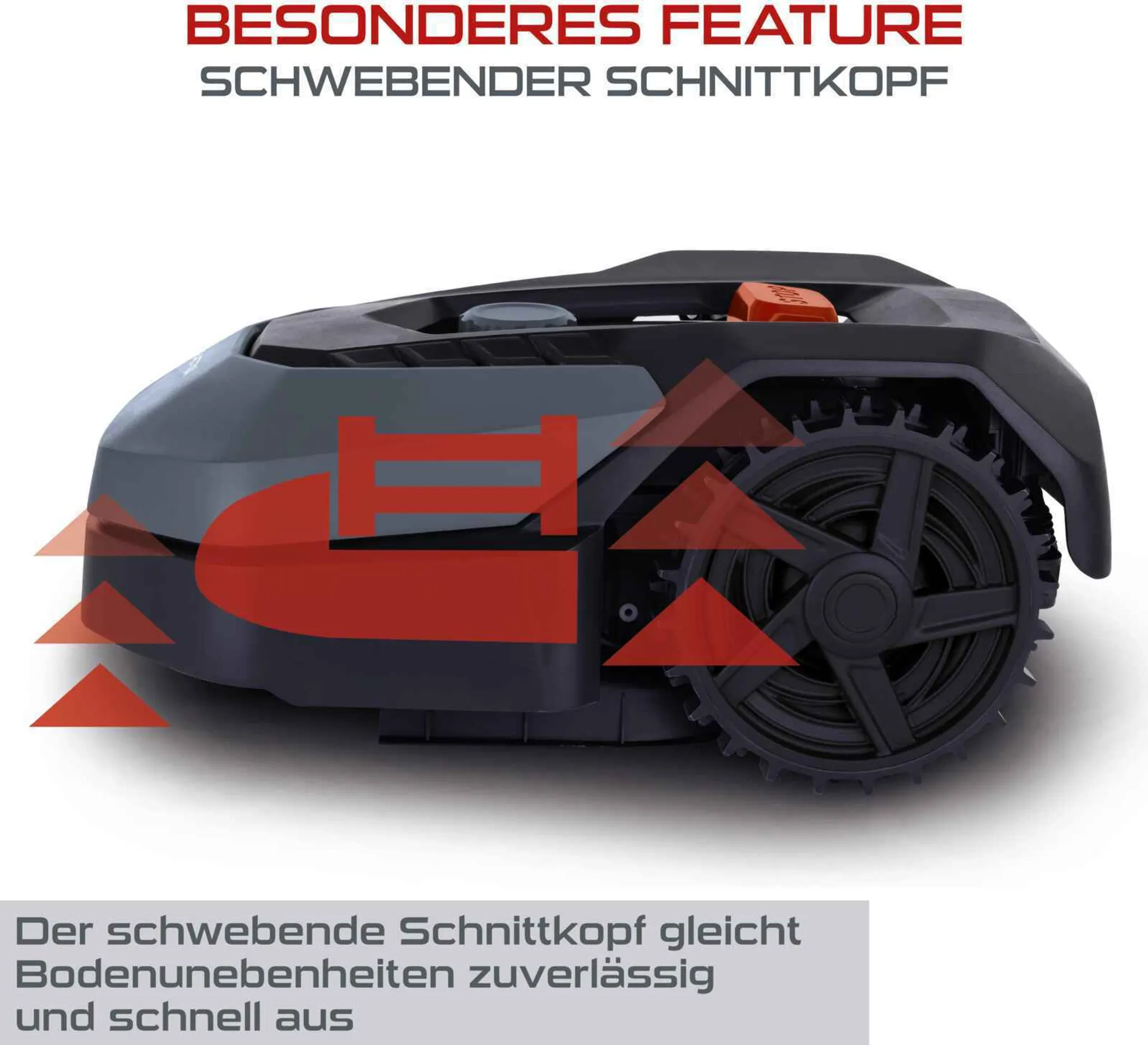 Practixx Mähroboter PX-RRM-600Wi bis zu 600 qm² | 18cm Schnittbreite | 20-60 mm Schnitthöhe | Regensensor | Kantenmähen | Wifi & BT | App-gesteuert – Bild 6