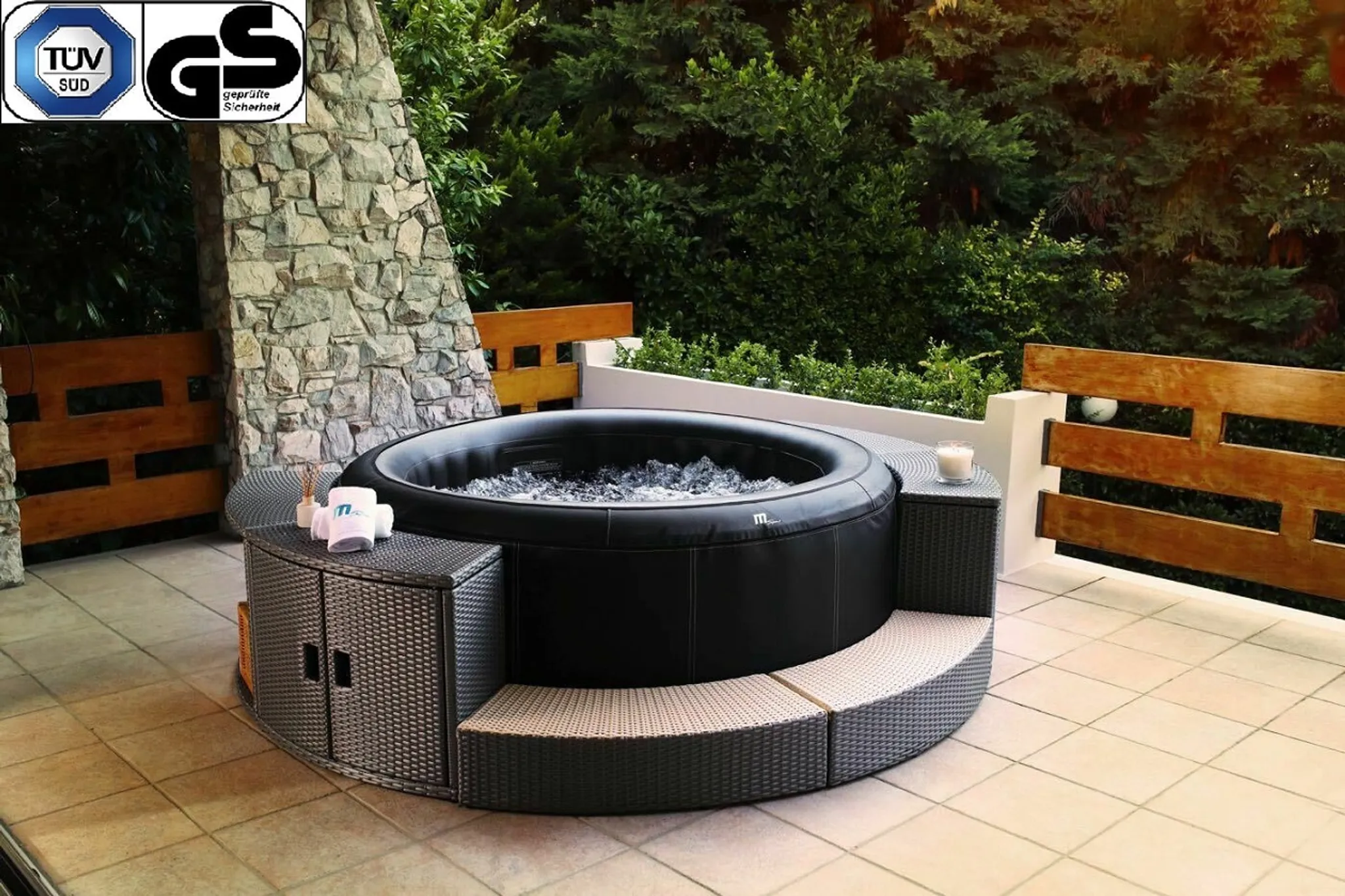 MSpa Whirlpool Premium CAMARO P-CA063 neustes Modell Outdoor Pool XXL 6 Personen inkl. Ozon / 138 Luftdüsen inkl. LED – Bild 7