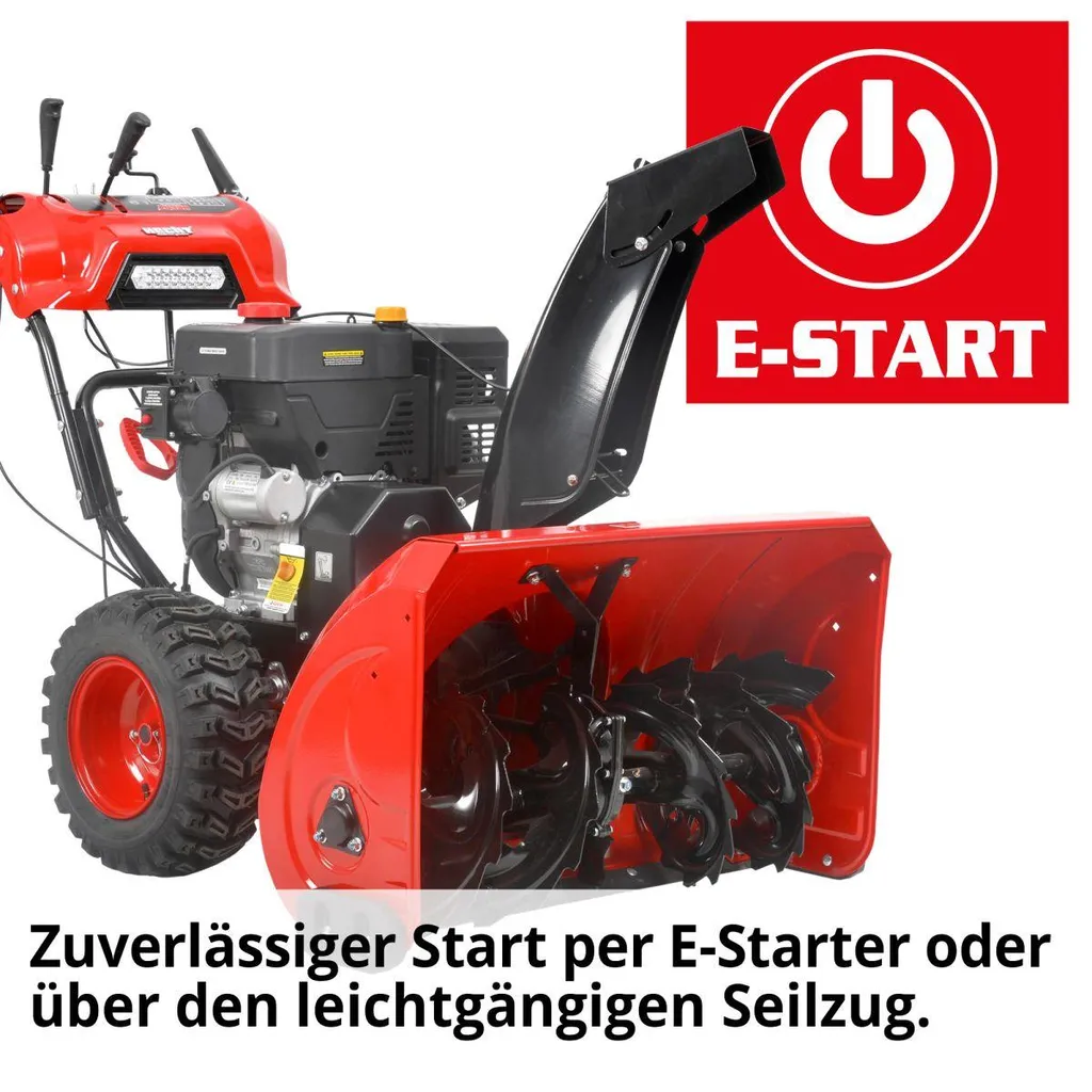 HECHT Schneefräse Benzin 9334 SQ | 87 cm Arbeitsbreite | 9,5 kW / 13 PS | Griffheizung | Elektrostarter | 51 cm Arbeitshöhe | LED – Bild 4