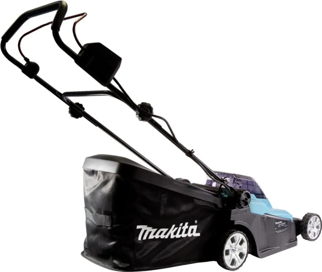 Makita DLM 432 PF4 Akku Rasenmäher 36 V ( 2x 18 V ) 43 cm Brushless + 4x Akku 3,0 Ah + Doppel Ladegerät – Bild 5