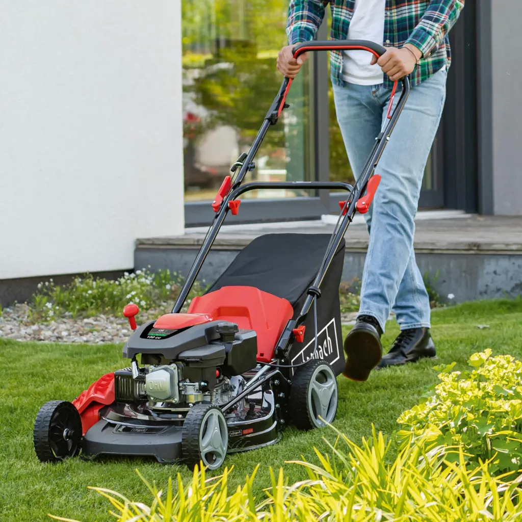 Scheppach Benzin Rasenmäher MS161-46 3,5PS 6in1 mit Antrieb Breite 46cm 0,6 L Öl – Bild 9