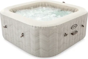 INTEX 28446NP - Whirlpool - Chevron Deluxe Square Bubble (175x175cm) für 4 Personen