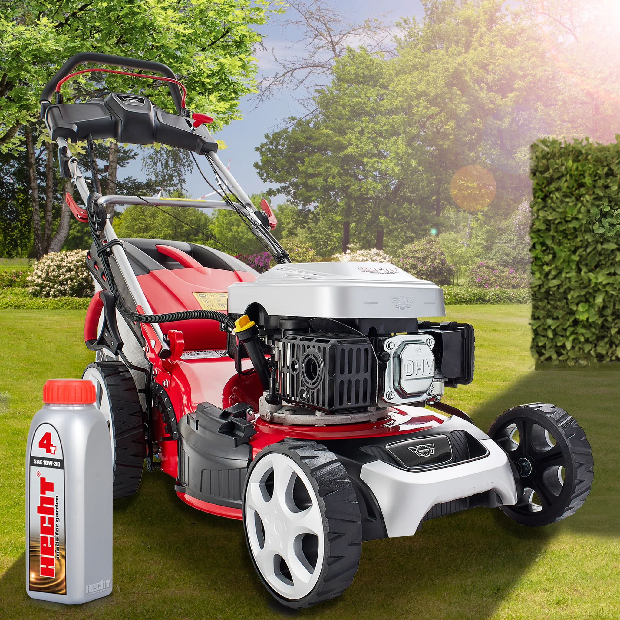 HECHT 548 SWE Rasenmäher Benzin | mit Antrieb | Elektrostart | 46 cm Schnittbreite | 5 PS | 5in1 | 60L Fangkorb – Bild 9