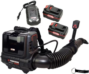 PARKSIDE PERFORMANCE® 40 V Akku-Rucksack-Laubbläser PPRLBA 40-Li / inkl. 2 Akkus (4Ah) und Ladegerät (4,5A)