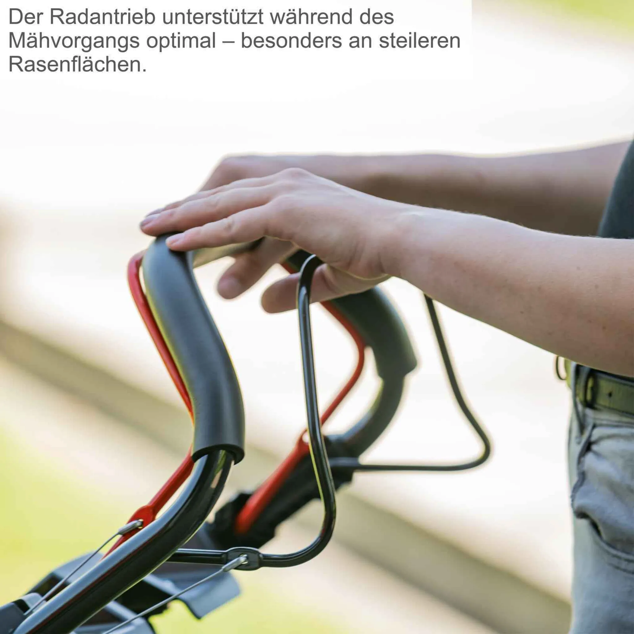 Scheppach MS225-53E Benzin Rasenmäher Elektrostart | Radantrieb | 6 PS | 53 cm Schnittbreite | 65 Liter Fangkorb | Reinigung | Mulchfunktion | Auswurf – Bild 7