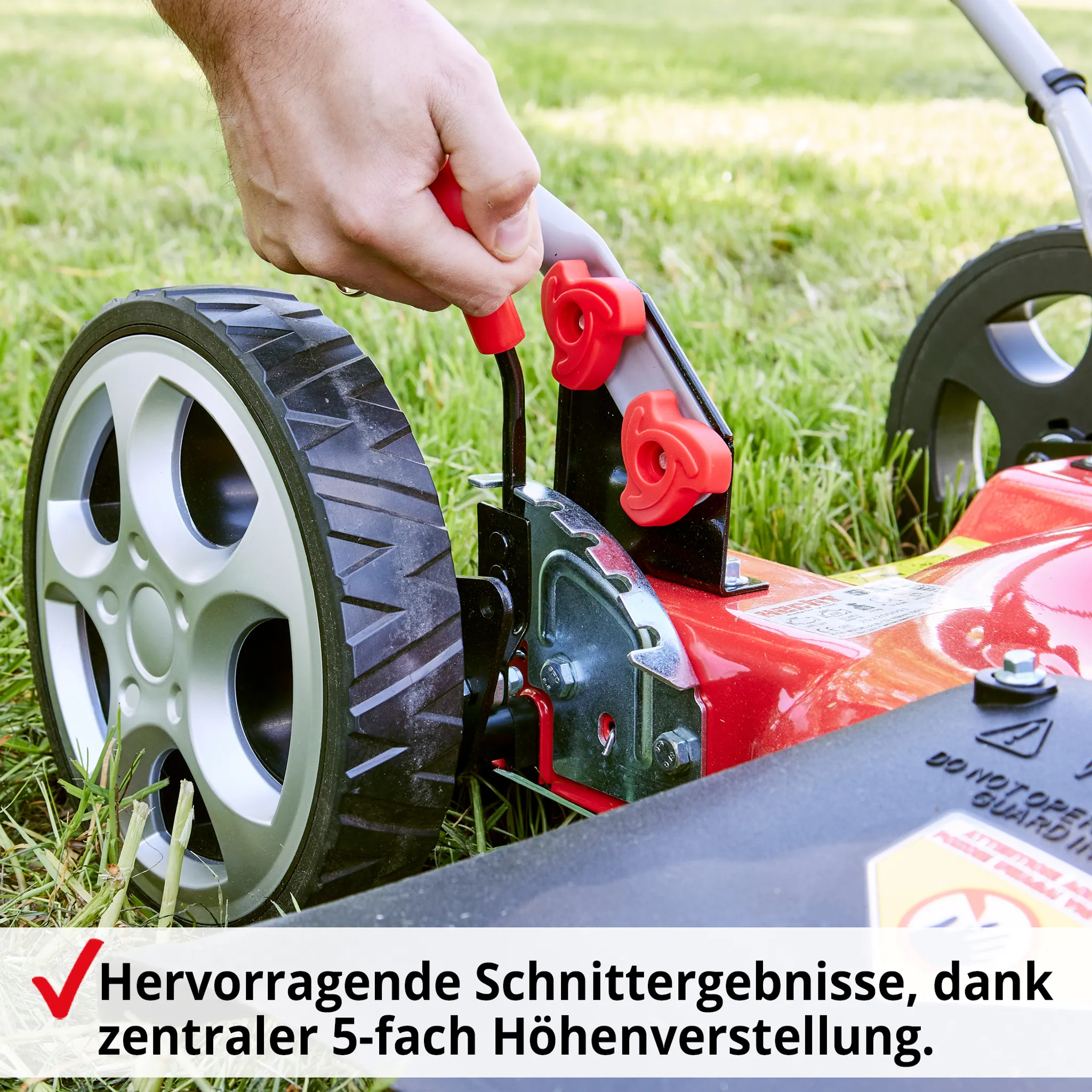 HECHT 5511 Mulchmäher Benzin | 51 cm Schnittbreite | Stahlgehäuse | 5 PS | Seitenauswurf | 5-fache Schnitthöhenverstellung – Bild 9