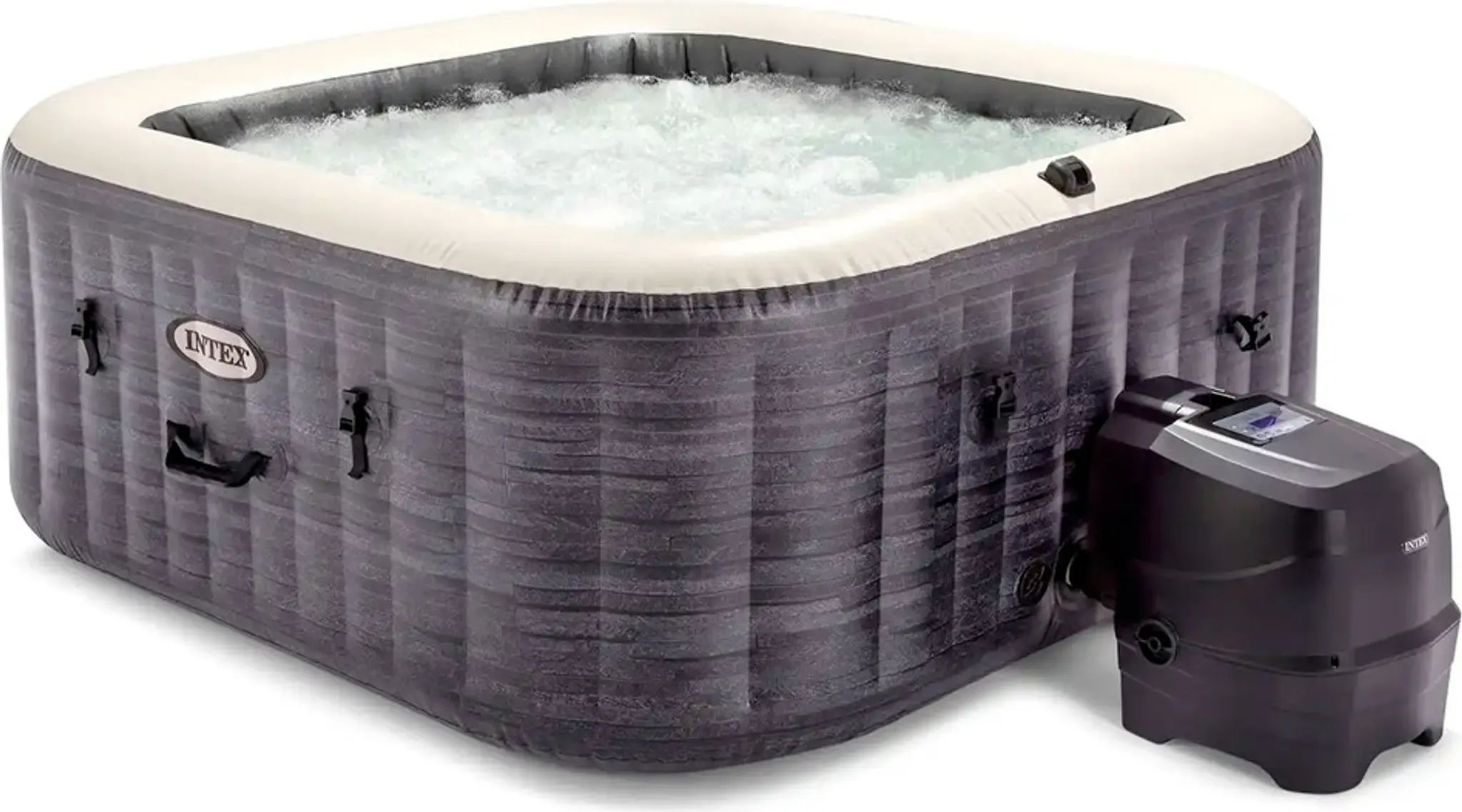 INTEX 28450NP - Whirlpool - PureSPA Greystone Deluxe (175x175cm) für 4 Personen – Bild 6