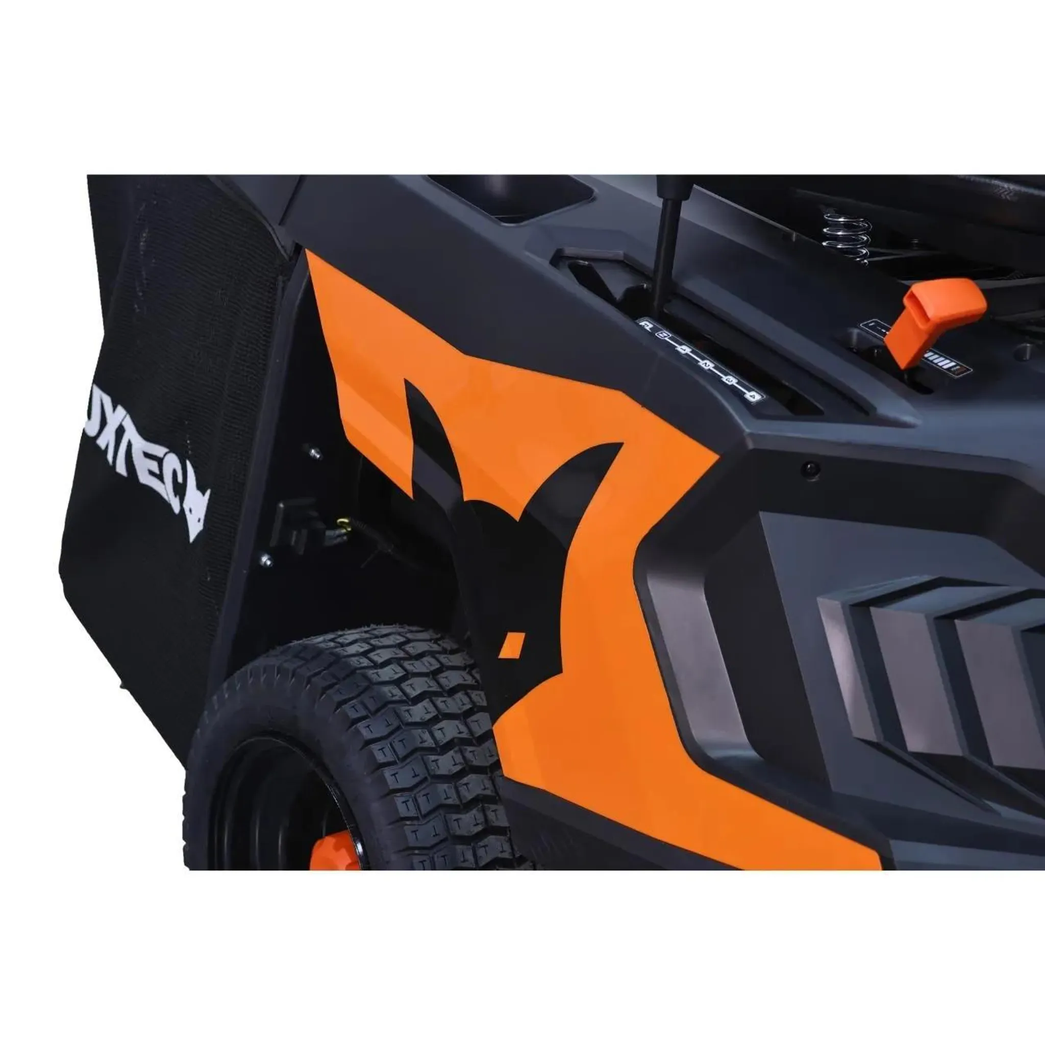 FUXTEC Aufsitzmäher FX-RMR66, Rasentraktor 6PS, Schnittbreite 66 cm, 150 L Fangsack, Schnitthöhe verstellbar, inkl. Trichter für Seitenauswurf – Bild 7