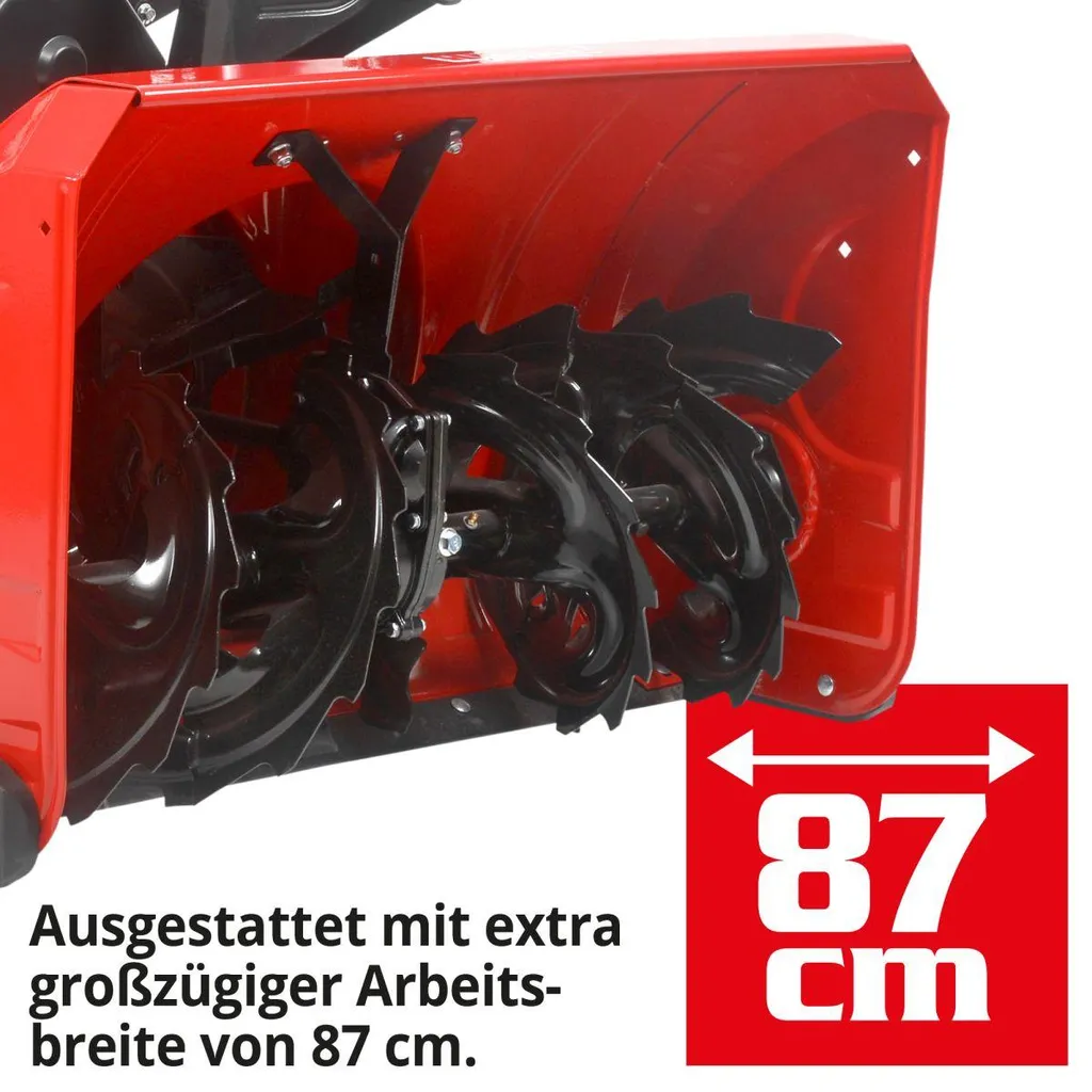 HECHT Schneefräse Benzin 9334 SQ | 87 cm Arbeitsbreite | 9,5 kW / 13 PS | Griffheizung | Elektrostarter | 51 cm Arbeitshöhe | LED – Bild 3