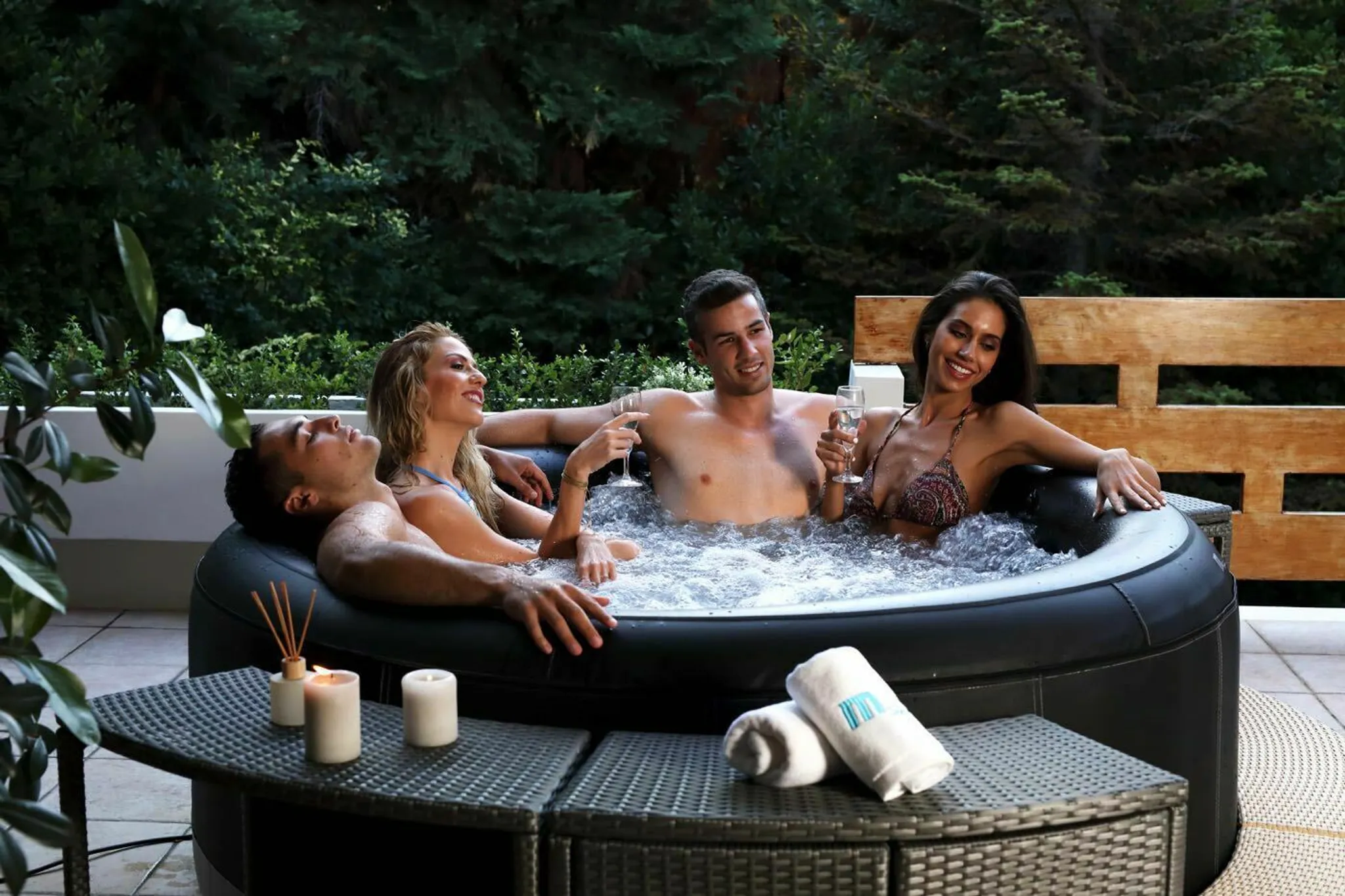 MSpa Whirlpool Premium CAMARO P-CA063 neustes Modell Outdoor Pool XXL 6 Personen inkl. Ozon / 138 Luftdüsen inkl. LED – Bild 6