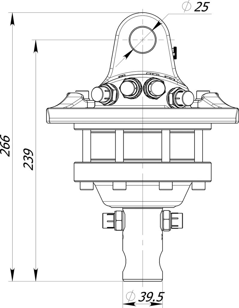 Rotator Formiko FHR 1.000L - Drehmotor 1,0t für Greifer, Holzgreifer – Bild 2