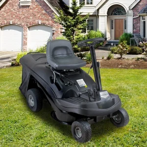 HOME DELUXE - Benzin Aufsitzrasenmäher - Reaper Schwarz - Motor Leistung 4,5 kW (6,5 PS) - 150 Liter Auffangkorb - 61 cm Schnittbreite und höhenverstellbar - Inkl. kompl. Zubehör