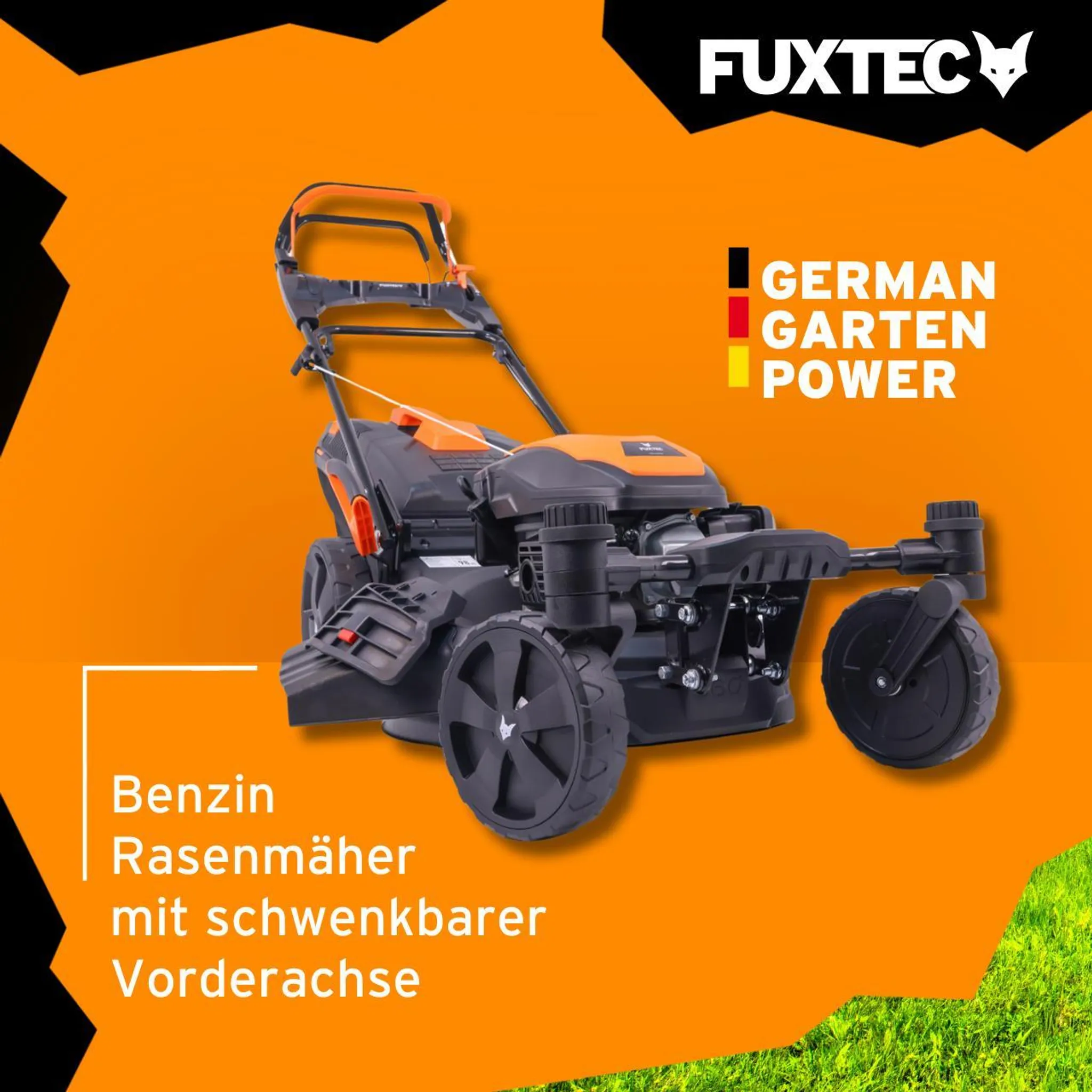 FUXTEC 4in1 Benzin Rasenmäher FX-RM5170agile - 170ccm | 51cm |schwenkbare Vorderachse | 37Kg | 4-Takt | Mulchfunktion | 60L Fangkorb | bis 1000m² – Bild 2