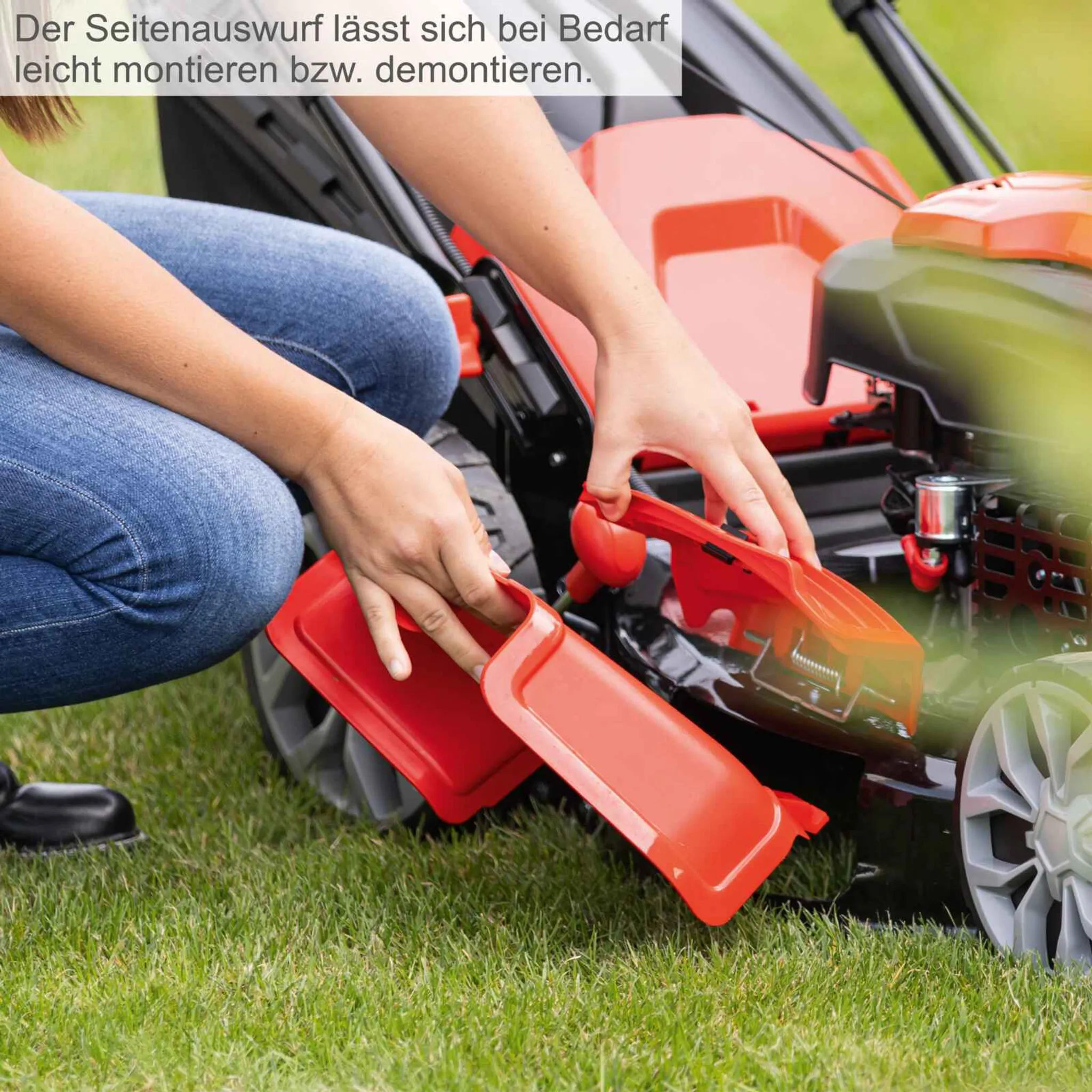 Scheppach Benzin-Rasenmäher MS225-56E - E-Start | Radantrieb | 6PS | 56cm Schnittbreite | 65 Liter Fangkorb | inkl. 2Ah Akku + 2,4A Ladegerät – Bild 8