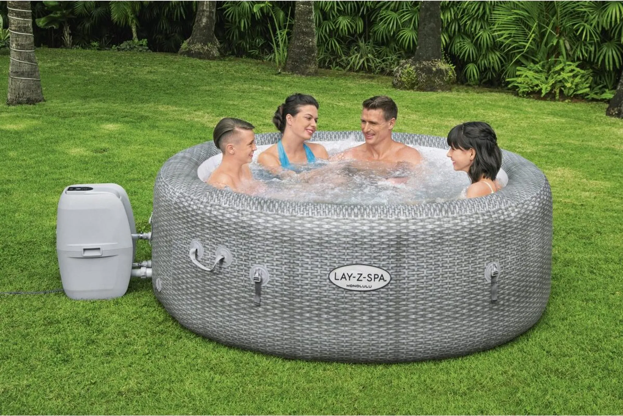 Bestway® LAY-Z-SPA® Whirlpool Honolulu AirJet™ 196 x 71 cm, rund – Bild 2