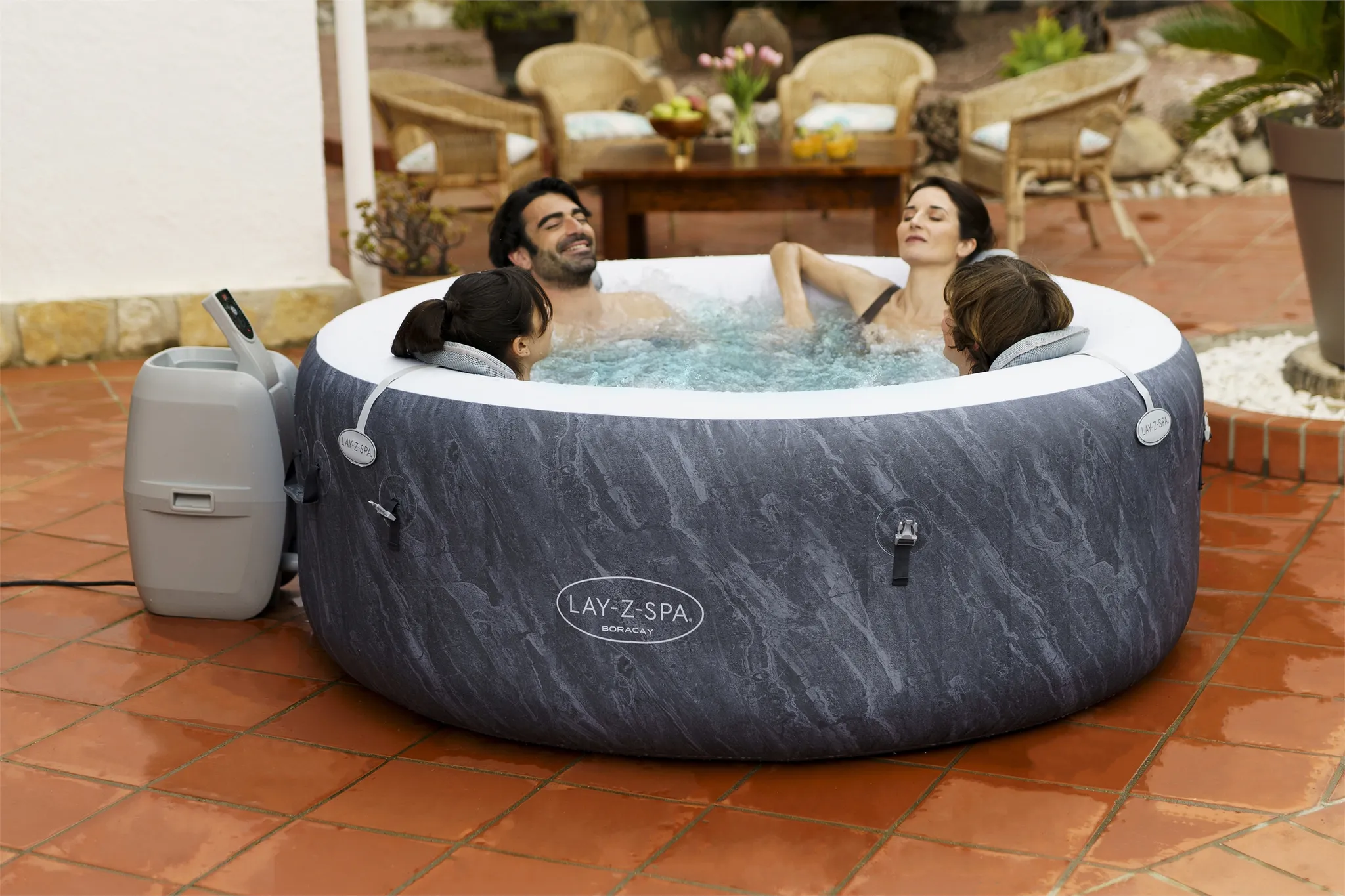 Bestway® LAY-Z-SPA® WLAN-Whirlpool Boracay AirJet™ Ø 180 x 66 cm, rund – Bild 2