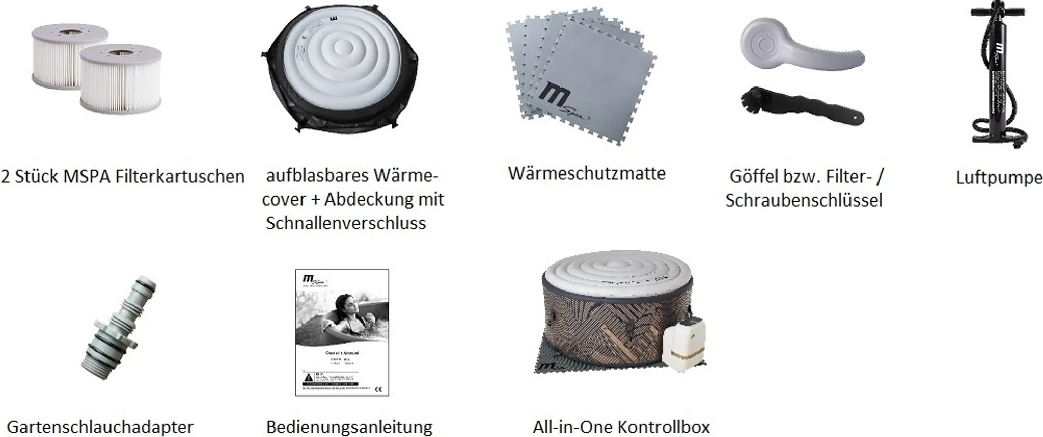 MSpa Whirlpool MONO ECO 2026 für 8 Personen XXL Outdoor Pool aufblasbar DWF F-MO082WE verbessert - ganzjährig nutzen - UVC Reinigung - APP Steuerung – Bild 9