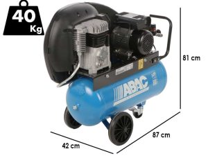 ABAC EXT A29B 50 CM2 - Einphasiger elektrischer Luftkompressor mit Riemenantrieb - Motor 2 PS - 50 lt