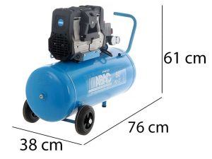 ABAC MONTECARLO OS20P - Schallgedämpfter, ölfreier, einphasiger elektrischer Luftkompressor - Motor 2 HP - 50 lt