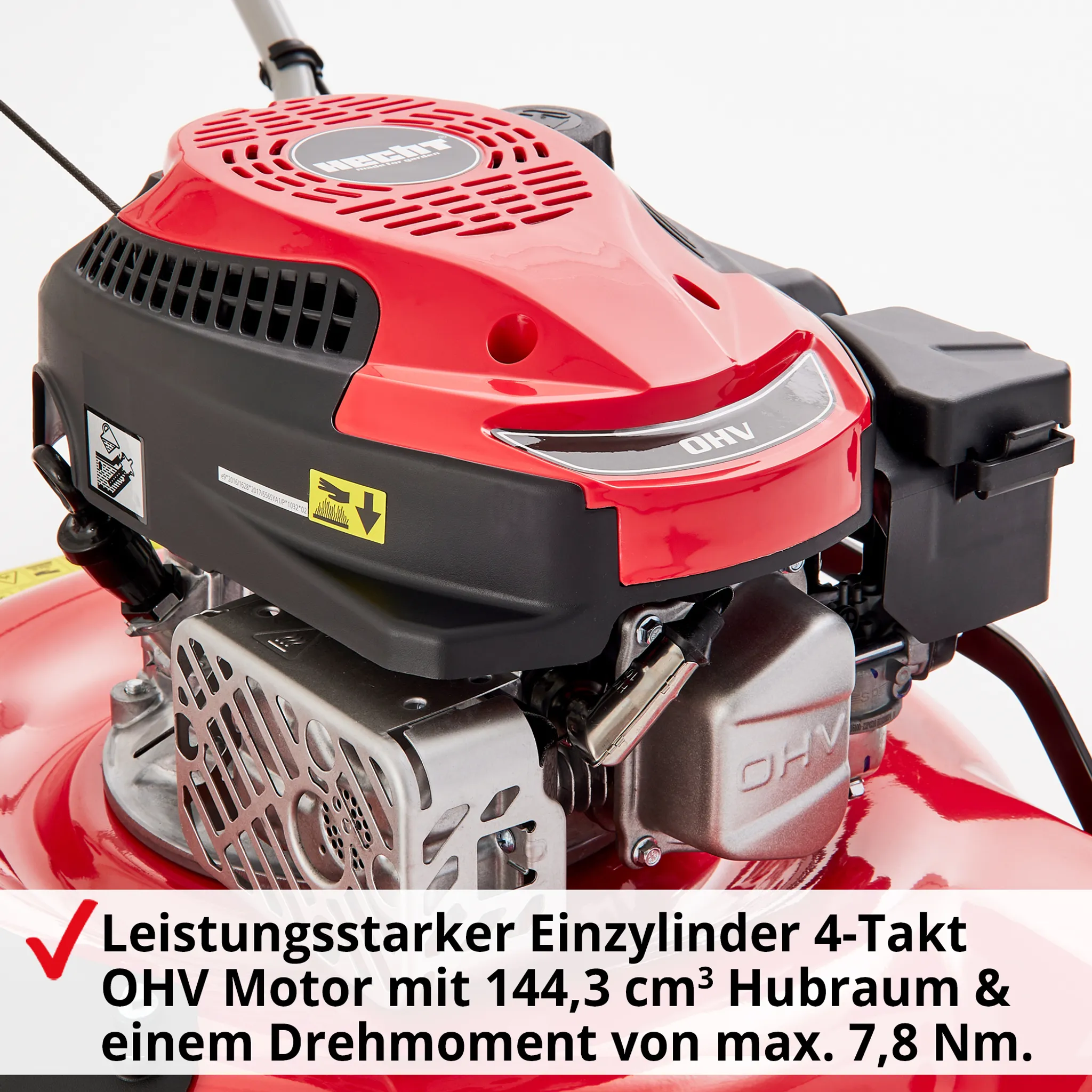 HECHT 5511 Mulchmäher Benzin | 51 cm Schnittbreite | Stahlgehäuse | 5 PS | Seitenauswurf | 5-fache Schnitthöhenverstellung – Bild 2
