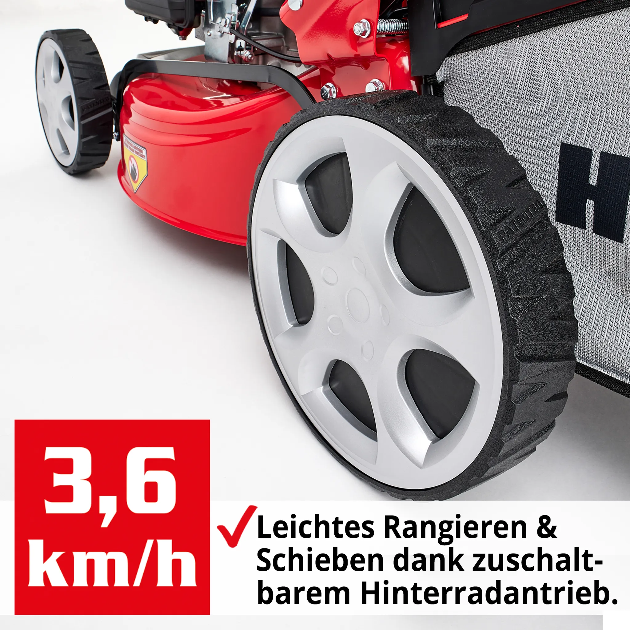 HECHT 548 SWE Rasenmäher Benzin | mit Antrieb | Elektrostart | 46 cm Schnittbreite | 5 PS | 5in1 | 60L Fangkorb – Bild 2