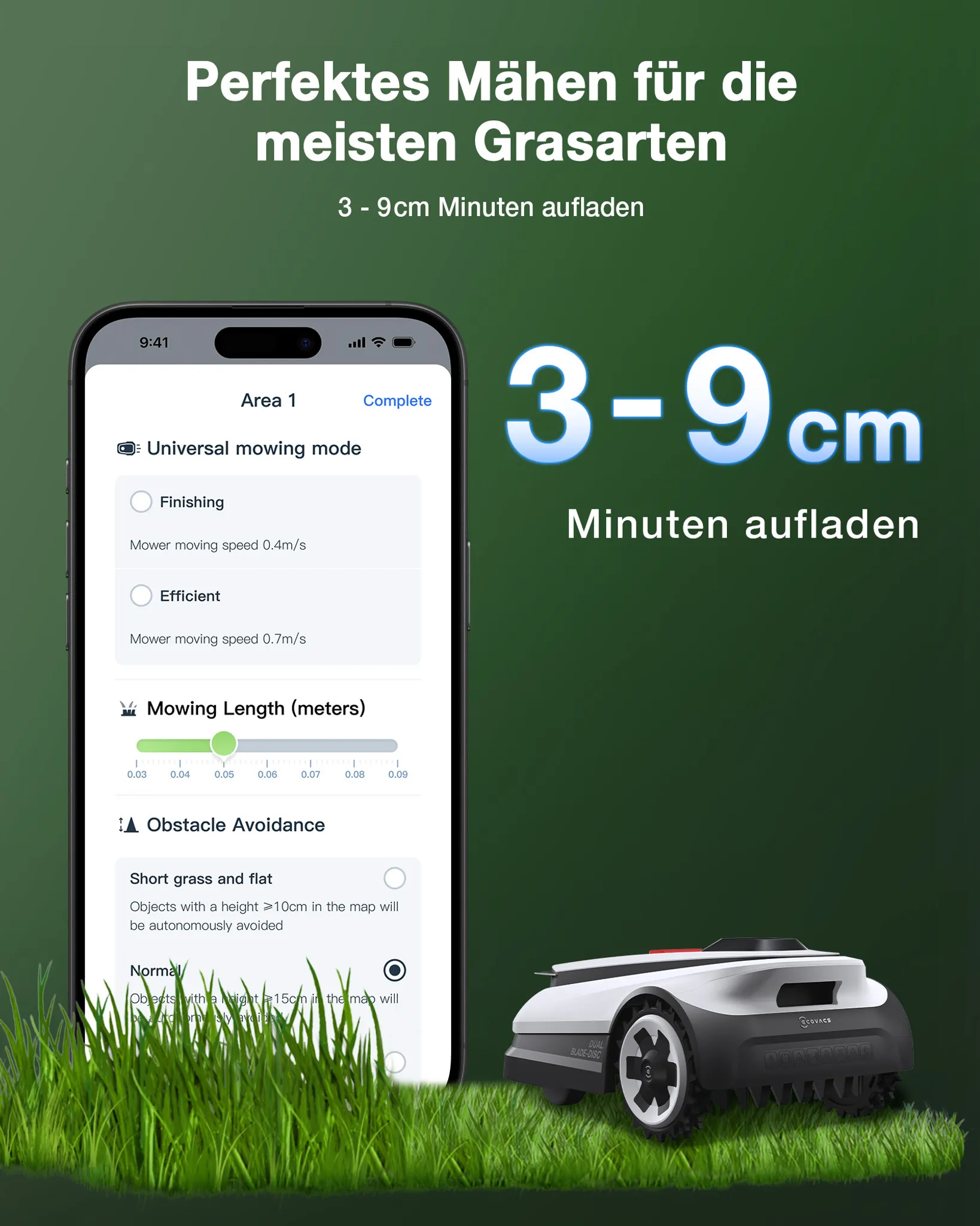 ECOVACS Mähroboter GOAT A1600 mit vollautomatischer Kartierung White One Size – Bild 5