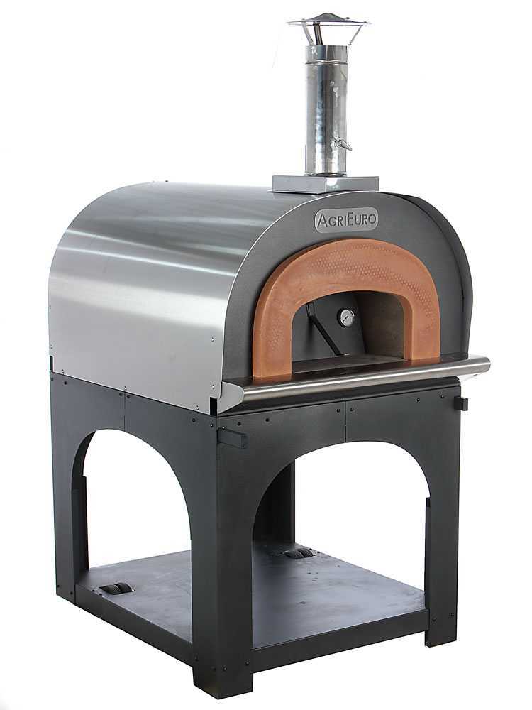 AgriEuro Cibus Inox 800 - Edelstahl Holzbackofen für draußen - mit Backraum Ø 80 - Backfähigkeit: 5 Pizzen – Bild 2