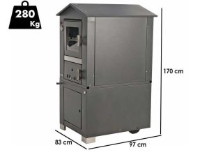 AgriEuro Premium Line Domizio 80 - Holzbackofen - 45x80 cm