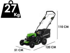 Akku-Rasenmäher Greenworks GD48LM46SP 48V - 46 cm - Akku 4Ah, mit Radantrieb