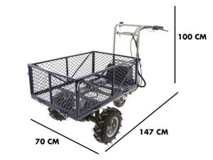 Akku Schubkarre auf Räder BullMach Helios 230 O mit 2 Akkus 48V 2Ah