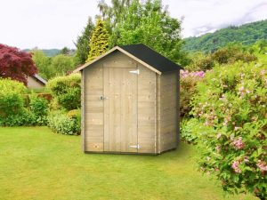 Alce Marcella 146x130 – Gerätehaus aus Holz – Mit Satteldach – 146x130x185 cm