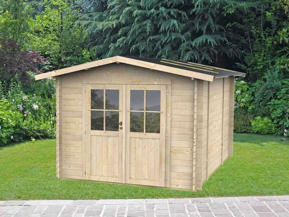 Alce Opera 300x250 – Gerätehaus aus Holz – Mit Fenstern und Doppelflügeltür – 300x250x219 cm – Bild 2
