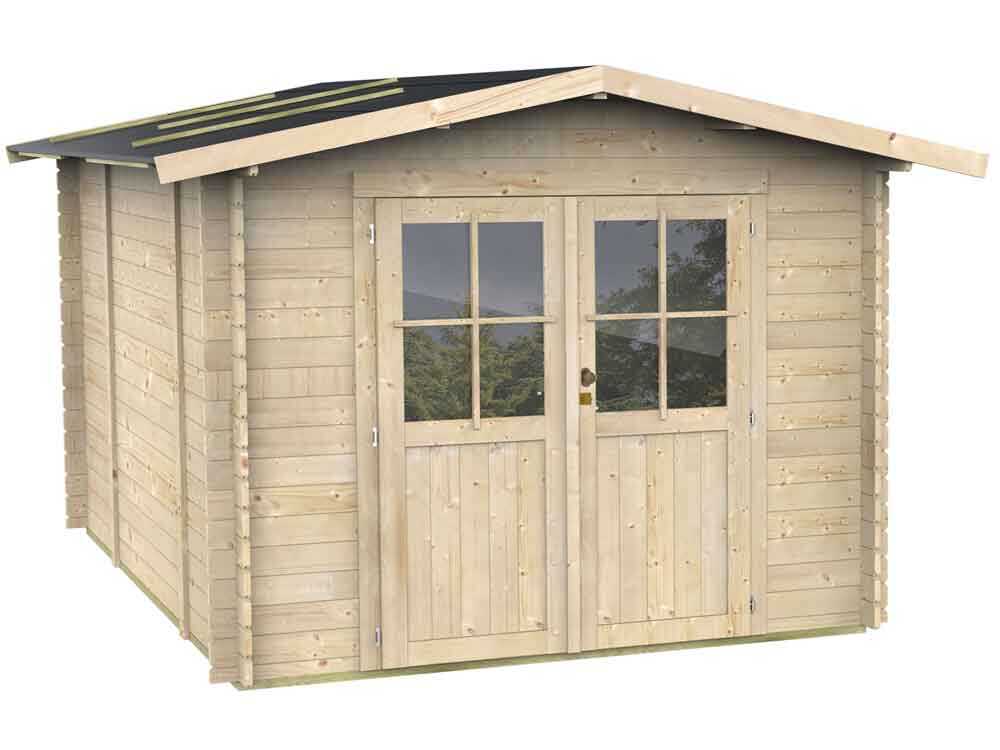 Alce Opera 300x250 – Gerätehaus aus Holz – Mit Fenstern und Doppelflügeltür – 300x250x219 cm – Bild 4