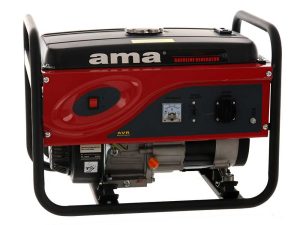 AMA QF2500 - Leiser Benzin-Stromerzeuger mit AVR-Regelung 2.8 kW - Dauerleistung 2.6 kW - 230V