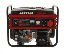AMA QF6000 3PH - Benzin-Stromerzeuger mit AVR-Regelung und Elektrostarter 6.5 kW - Dauerleistung 6 kW - 400V