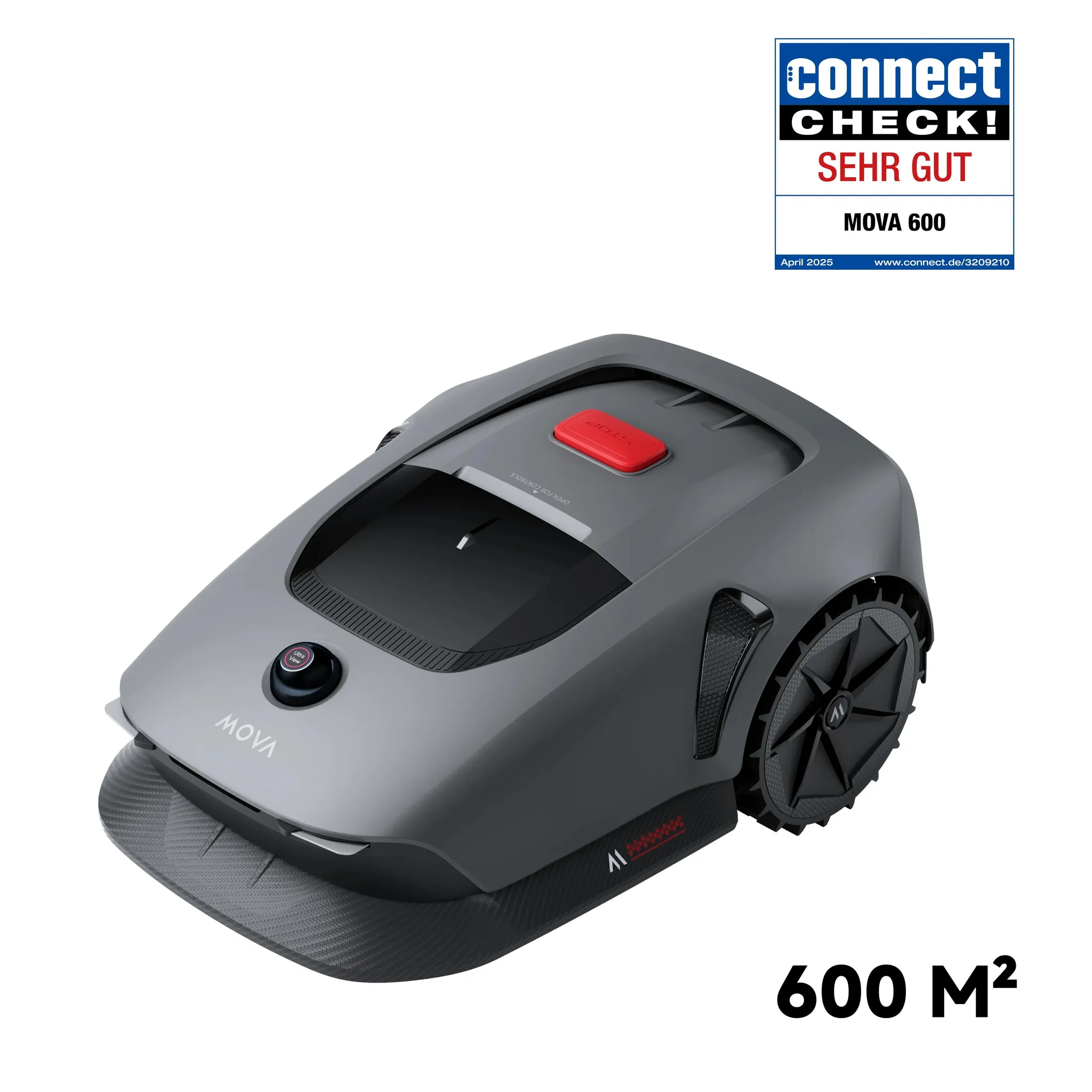 MOVA 600 Robot tondeuse sans fil, cartographie UltraView™ 600 m², prévention intelligente obstacles, contrôle application mobile
