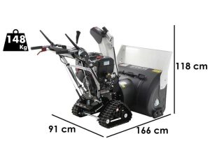 BlackStone B-ST 87 BSTE PLUS - Benzin-Schneefräse - Raupenantrieb - B&S 2100