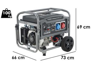 Blackstone BG 11050 - Benzin-Stromerzeuger mit Rädern und AVR-Regelung 7.8 kW - Dauerleistung 7.5 kW Full-Power