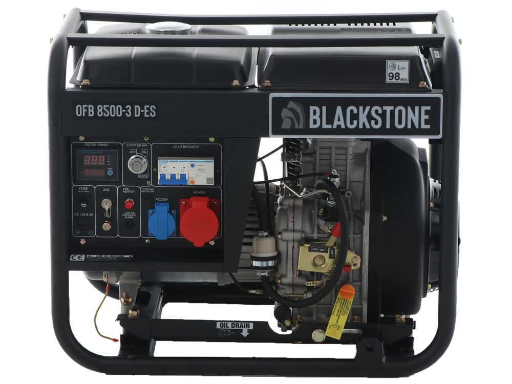 Blackstone OFB 8500-3 D-ES - Diesel-Stromerzeuger mit AVR-Regelung 6.3 kW - Dauerleistung 6 kW - 400V – Bild 2