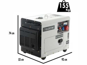 Blackstone SGB 8500-3 D-ES - Leiser Diesel-Stromerzeuger mit AVR-Regelung 6.3 kW - Dauerleistung 6 kW - 400V
