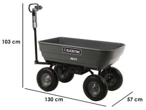 BlackStone WB4-D - Akku-Schubkarre - mit Rädern - 24V/12Ah Akku