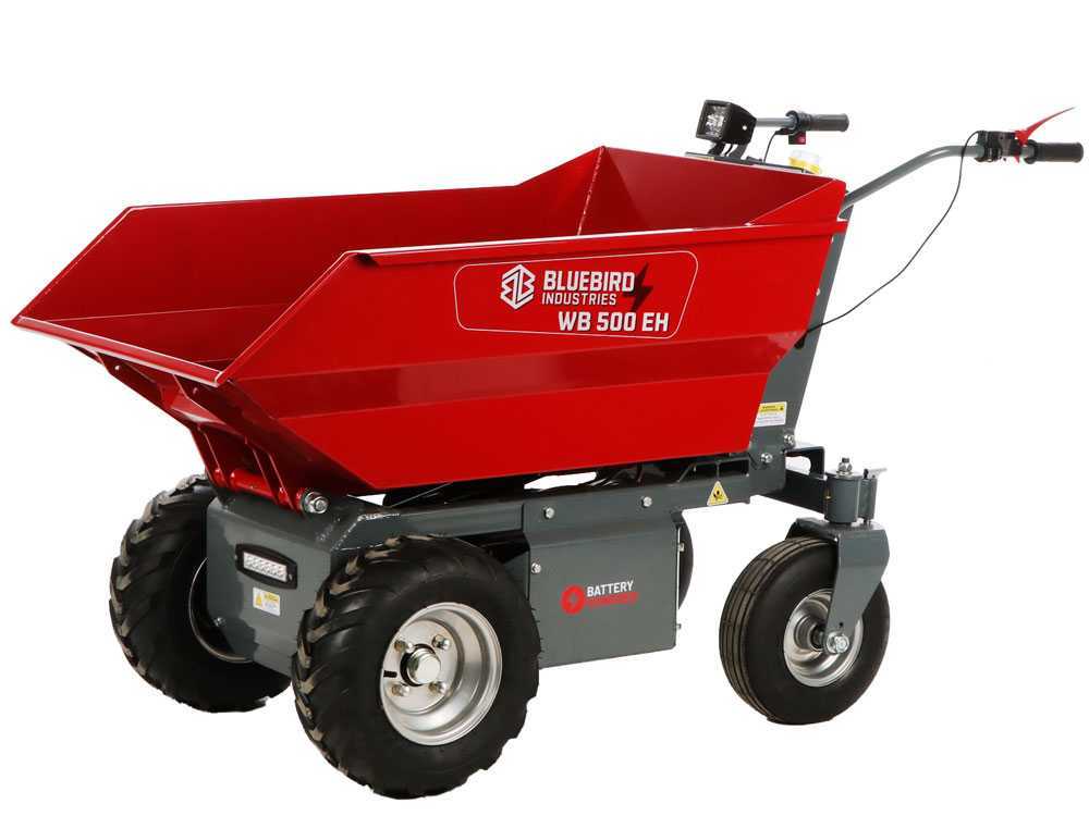 Blue Bird WB 500EH - Akku-Schubkarre - 48 V 32 Ah - Dumper-Mulde mit hydraulischem Kippsystem – Bild 2