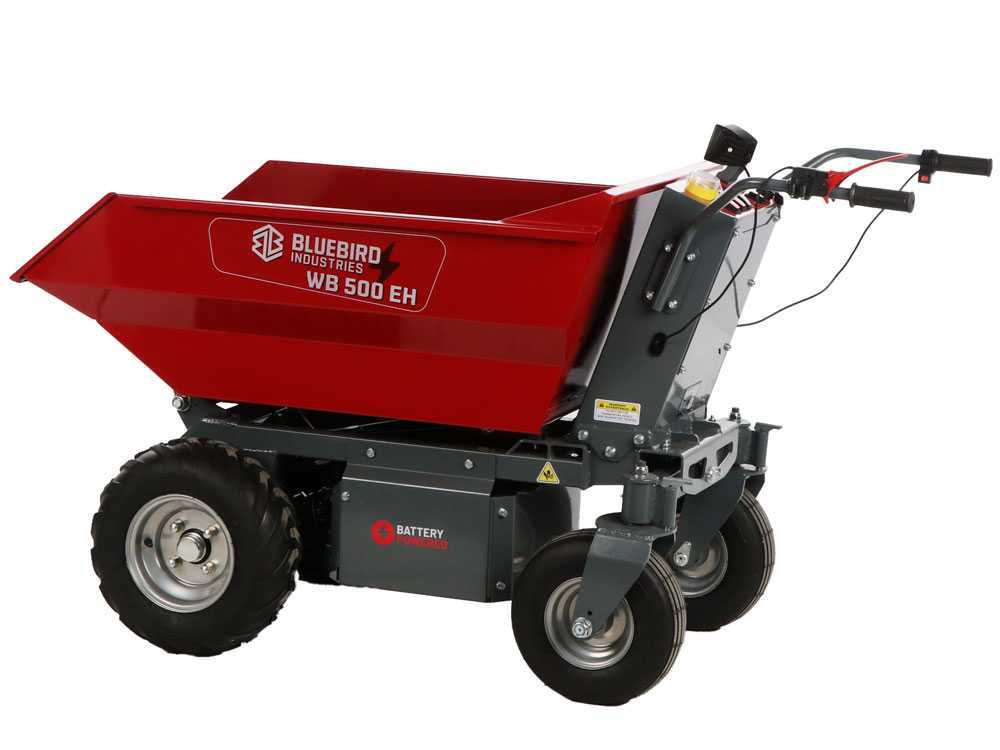 Blue Bird WB 500EH - Akku-Schubkarre - 48 V 32 Ah - Dumper-Mulde mit hydraulischem Kippsystem – Bild 3