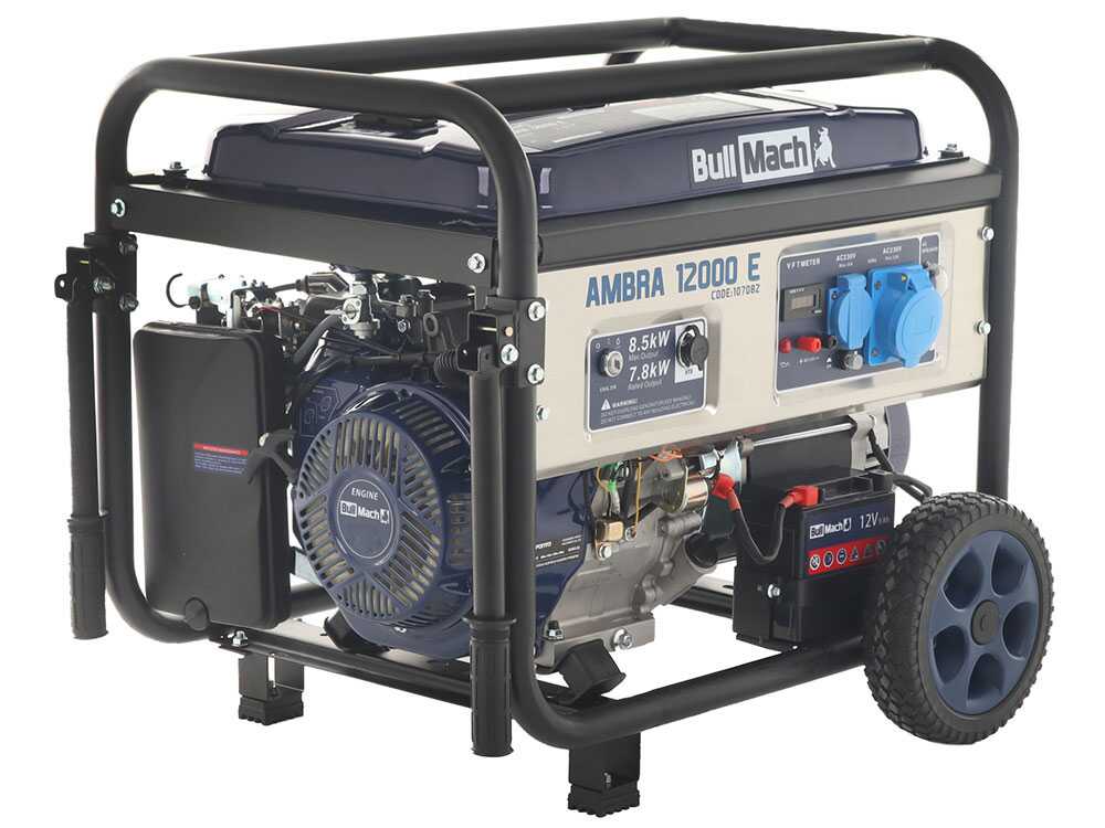BullMach AMBRA 12000 E - Benzin-Stromerzeuger mit Rädern 8.5 kW - 230V + ATS – Bild 2