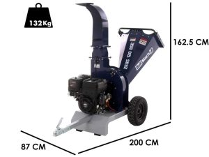 BullMach ZEUS 120 BSE - Professioneller Benzinhäcksler  - Motor B&S XR2100 13.5 PS mit E-Starter
