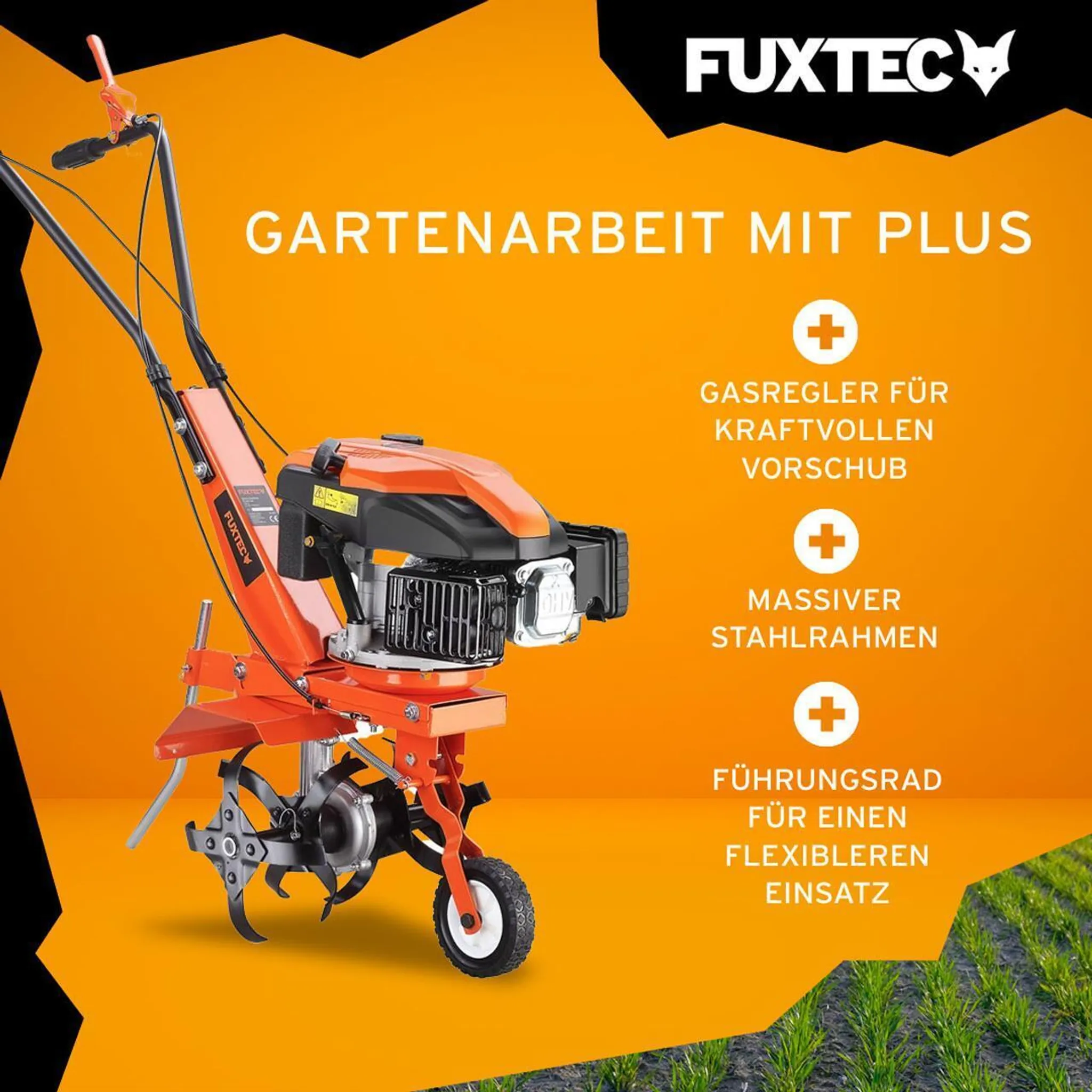 FUXTEC Ackerfräse FX-AF1139 - 36cm Breite | 4- Takt | 139ccm | 30,5kg | 1,2L | 2,2kw | Easy-Starter (Seilzug) – Bild 4